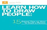 presents Learn how to draw peopLe: 15 to Draw a Person stand alone, like a violin solo.â€‌ Contour consists