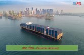 IMO 2020 Customer Advisory - PIL Ship  آ  IMO 2020 Low Sulphur Summary The International