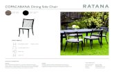 COPACABANA Dining Side Chair - Ratana The Copacabana collection is visually striking, featuring a clean,