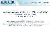 Autonomous Vehicles: V2l and V2V - American Association of ... Autonomous Vehicles: V2l and V2V Tuesday,