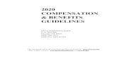 2020 COMPENSATION & BENEFITS GUIDELINES Compensation & Benefits Guidelines is to give congregations