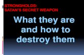 STRONGHOLDS: SATANâ€™S SECRET WEAPON - Bible ... STRONGHOLDS: SATANâ€™S SECRET WEAPON Characteristics