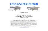 CDR-500 Side Operated Dough & Fondant Sheeters OPERATIONS ... CDR-500 Side Operated Dough & Fondant