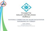NATIONAL COMMITTEE ON TRADE FACILITATION EXPERIENCE Trade Facilitation Strategy of Turkey Trade Facilitation