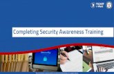 Completing Security Awareness Training 2020-05-13¢  Security Awareness Training. 3. Completing Security