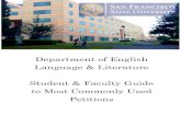 Department of English Language & Literature Student ... Petitions Process...آ  Unofficial Transcript