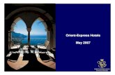 Orient-Express Hotels May 2007 - orient-express hotels ltd. Management believes that EBITDA (net earnings