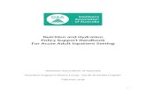Nutrition and Hydration Policy Support Handbook For Acute ... nutrition and hydration care in hospitals.(3,