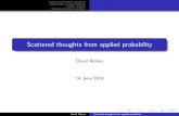 Scattered thoughts from applied probability aldous/Talks/  David Aldous Scattered thoughts