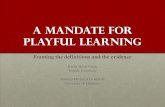 A Mandate for playful learning - Child Care & Early ... Playful Learning: Strong content via playful