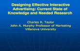 Designing Effective Interactive Advertising: Current State ... Designing Effective Interactive Advertising: