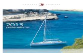 Charter Price List - croatia- Exciting sailing locations Istria Kvarner North Dalmatia Middle Dalmatia