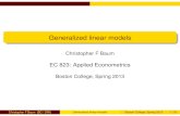EC 823: Applied Econometrics - Boston College Introduction to generalized linear models GLM estimators