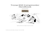 Troop 650 Campmaster Handbook v5 650...¢  5. Troop Gear/Trailers Troop 650 has an Adult Quartermaster,