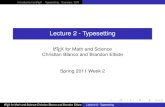 Lecture 2 - Typesetting latex/files/lecture2_jan31.pdfآ  Introduction to LATEXTypesettingExercise
