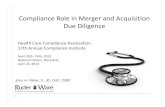 Compliance Role in Merger and Acquisition Due Diligence The Compliance Hero ... The new owner acquires