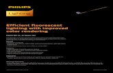 color rendering lighting with improved Efficient fluorescent lighting with improved color rendering