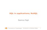 SQL in applications; NoSQL - Introduction to Database Design Graph database discussion â€¢ Any graph