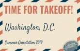 TIME FOR TAKEOFF! Washington, D.C. Pro-tip: Cook at home & save this money to travel & for other fun