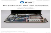 Acer Aspire E5-571 Hard Drive Replacement 2020-04-01آ  Step 9 Locate this ZIF ribbon and carefully flip