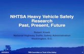 NHTSA Heavy Vehicle Safety Research Past, Present, Future Forward Collision Warning (FCW) and Collision