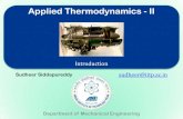 Applied Thermodynamics - II - IIT sudheer/courses/Applied Thermodynamics II.pdfIntroduction Applied Thermodynamics - II Course: Applied Thermodynamics Prerequisites Thermodynamics