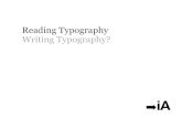 Reading Typography—Writing Typography