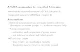 ANOVA approaches to Repeated Measures â€¢ univariate repeated