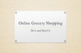 Online Grocery Shopping, Do's and Don’t's