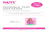 Monika top 121 - site- MONIKA TOP PATTERN. se.co. MONIKA TOP PATTERN LAYOUT TEST SQUARE 10cm Size 8
