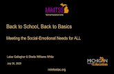 Back to School, Back to Basics 2020. 7. 29.¢  Back to School, Back to Basics Meeting the Social-Emotional