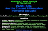 PANEL BIO: Are the Current BIO-models Powerful Enough? ... PANEL BIO: Are the Current BIO-models Powerful
