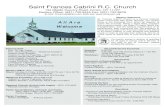 Saint Frances Cabrini R.C. Church 8/16/2020 آ  Saint Frances Cabrini R.C. Church 134 Middle Country