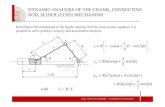 DYNAMIC ANALYSIS OF THE CRANK, CONNECTING ROD, SLIDER ... DYNAMIC ANALYSIS OF THE CRANK, CONNECTING