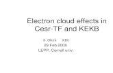 Electron cloud effects in  Cesr-TF  and KEKB