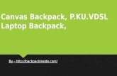 Canvas backpack, p.ku.vdsl laptop backpack, vintage canvas backpack, the smart choice