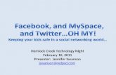 Facebook, and MySpace, and Twitter...OH MY!!!