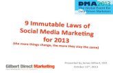9 immutable laws presentation Direct Marketing Association #dma13 in Chicago.