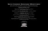 SOUTHERN JEWISH HISTORY Southern Jewish History is a publication of the Southern Jewish Historical Society