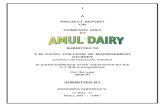 project report on amul dairy