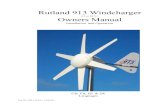Rutland 913 Windcharger Owners Manual - solar  .Rutland 913 Windcharger Installation & Operation