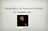 Biography of Antonio Pereda by Antonio de Pereda