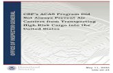 OIG-20-34 - CBP's ACAS Program Did Not Always Prevent Air ... CBPâ€™s ACAS Program Did Not Always Prevent