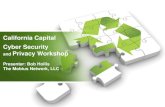 California Capital Cyber Security and Privacy Workshop ... Cyber Security Workshop â€¢Intro and Background