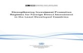 Strengthening Investment Promotion Regimes for ... Foreign direct investment (FDI) plays an important