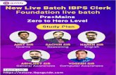 IBPS Clerk Foundation Live Batch Pre+Mains Zero to Hero Level Exam Covered: IBPS Clerk, IBPS RRB Clerk,