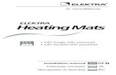 ELEKTRA Heating Mats ... ELEKTRA Heating Mats 4 Specification The ELEKTRA heating mats are supplied