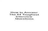 How to Answer 64 of the Toughest Interview Questions