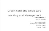 credit card and debit card working