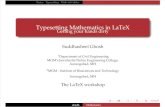 The LaTeX Workshop: Typesetting Mathematics in LaTeX
